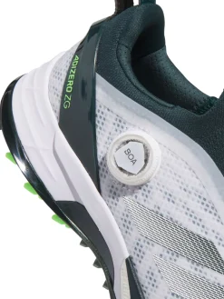 Adidas Adizero ZG BOA Spikeless Golf Shoes - Ftwr White/Aurora Ivy/Lime Burst