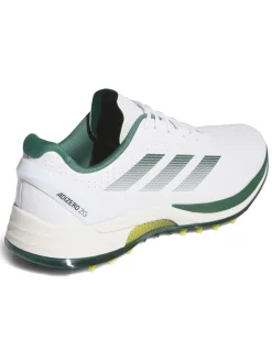 Adidas Adizero ZG Spikeless Golf Shoes - Ftwr White/Collegiate Green/Yellow