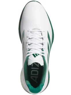 Adidas Adizero ZG Spikeless Golf Shoes - Ftwr White/Collegiate Green/Yellow