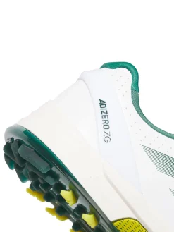 Adidas Adizero ZG Spikeless Golf Shoes - Ftwr White/Collegiate Green/Yellow