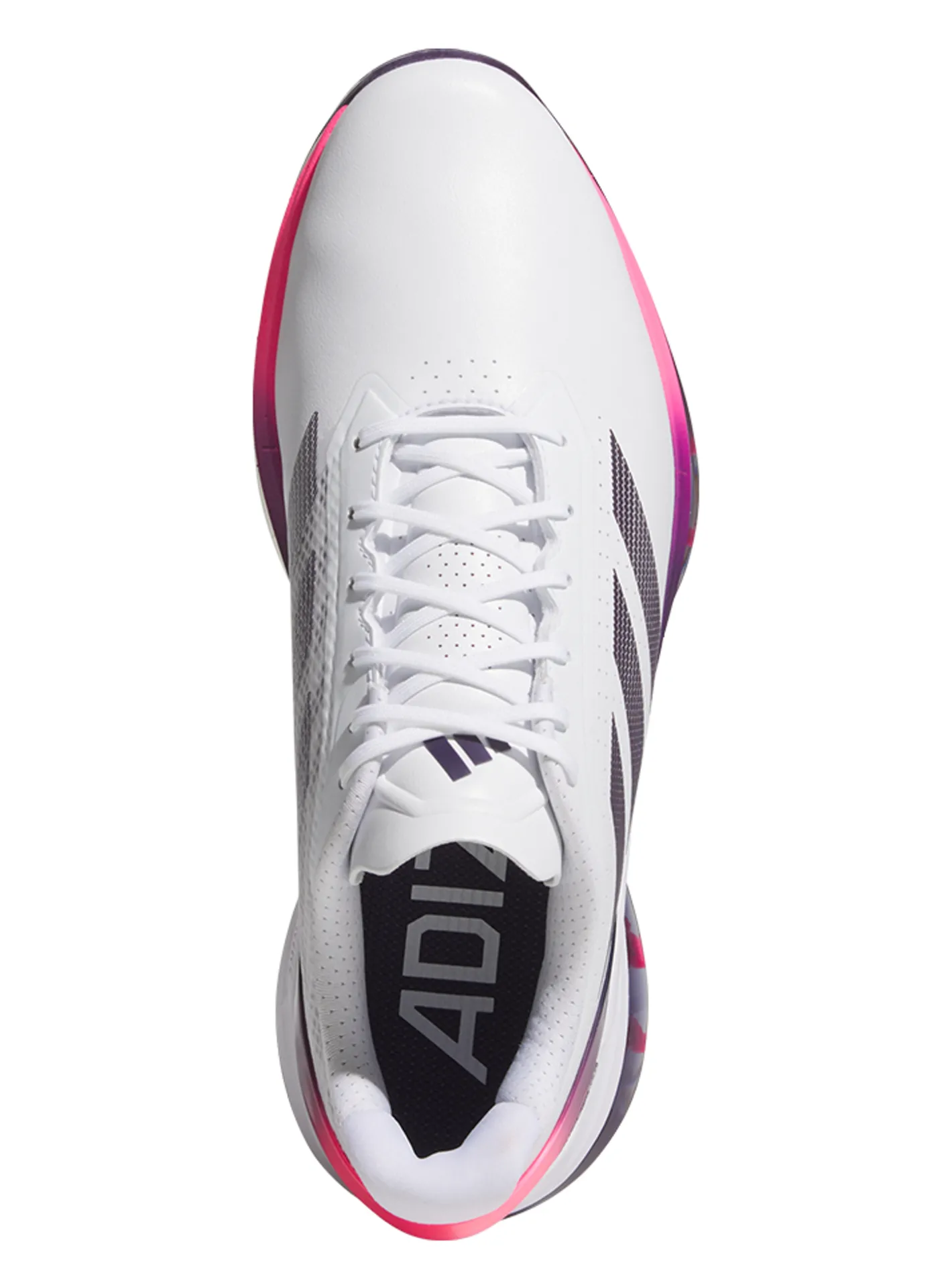 Adidas Adizero ZG Spikeless Golf Shoes - Ftwr White/Aurora Plum/Shock Pink