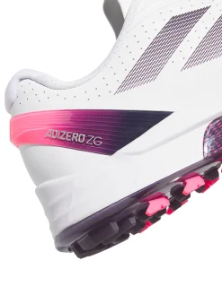 Adidas Adizero ZG Spikeless Golf Shoes - Ftwr White/Aurora Plum/Shock Pink