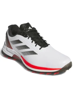 Adidas Adizero ZG Spikeless Golf Shoes - Ftwr White/Lucid Red/Core Black