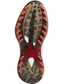 Adidas Adizero ZG Spikeless Golf Shoes - Ftwr White/Lucid Red/Core Black