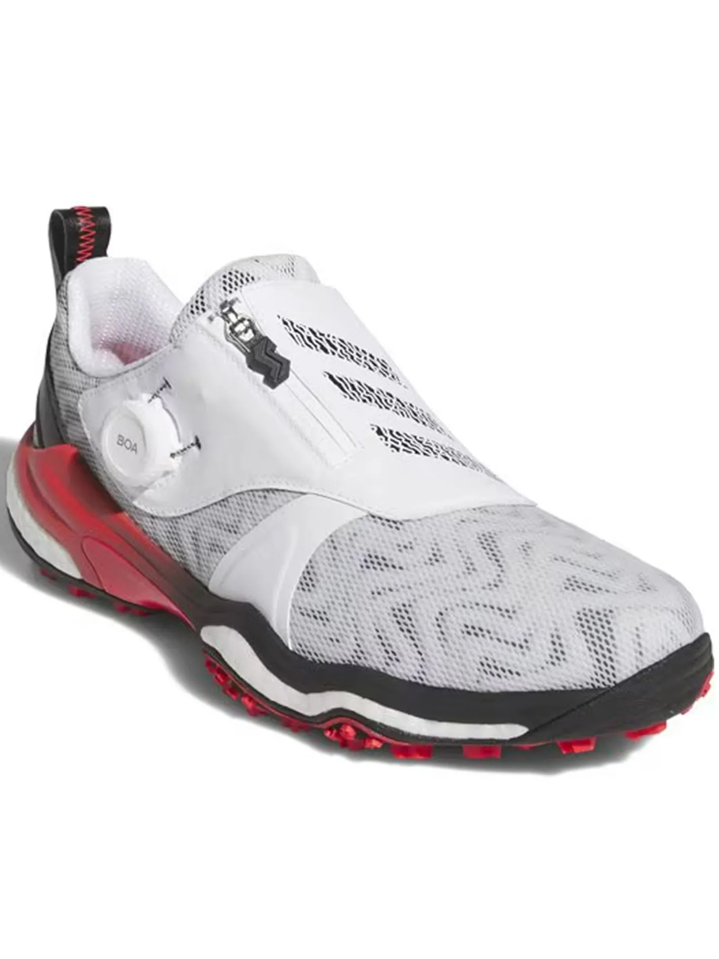 Adidas Codechaos BOA 25 Spikeless Golf Shoes - Cloud White/Core Black/Lucid Red