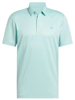 Adidas Core Allover Print Polo Shirt - Semi Flash Aqua/Mint Tone