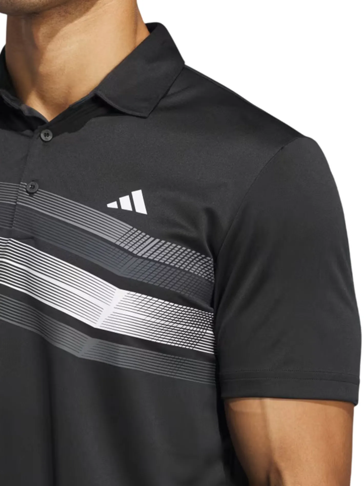 Adidas Core Chest Stripe Polo Shirt - Black