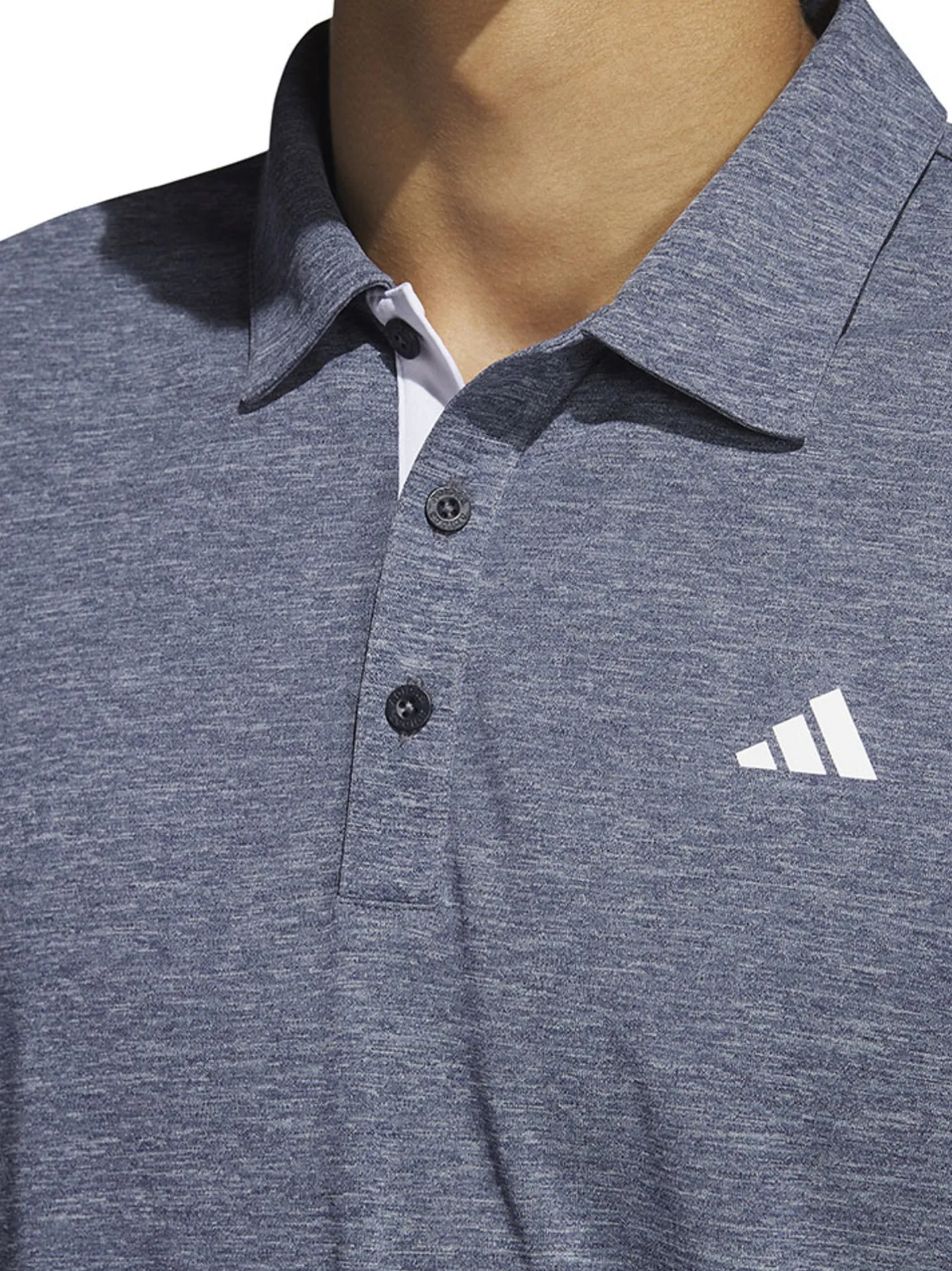 Adidas Drive Heather Polo Shirt - Collegiate Navy Mel.