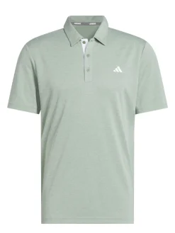 Adidas Drive Heather Polo Shirt - Silver Green