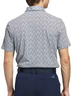 Adidas Go-To Printed Stripe Polo Shirt - Wonder Blue/Collegiate Navy