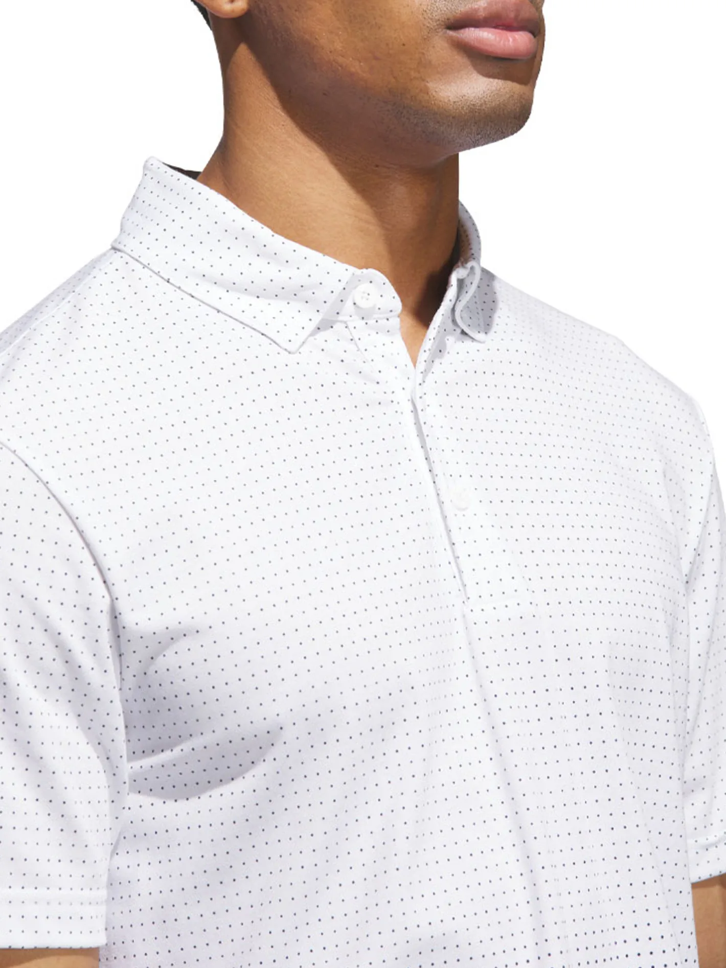 Adidas Go-to Rise Print Polo Shirt - White