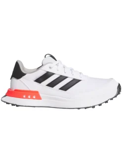 Adidas Junior S2G Spikeless Golf Shoes - Ftwr White/Core Black/Lucid Red