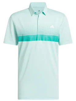 Adidas Performance Allover Print Polo Shirt - Semi Flash Aqua