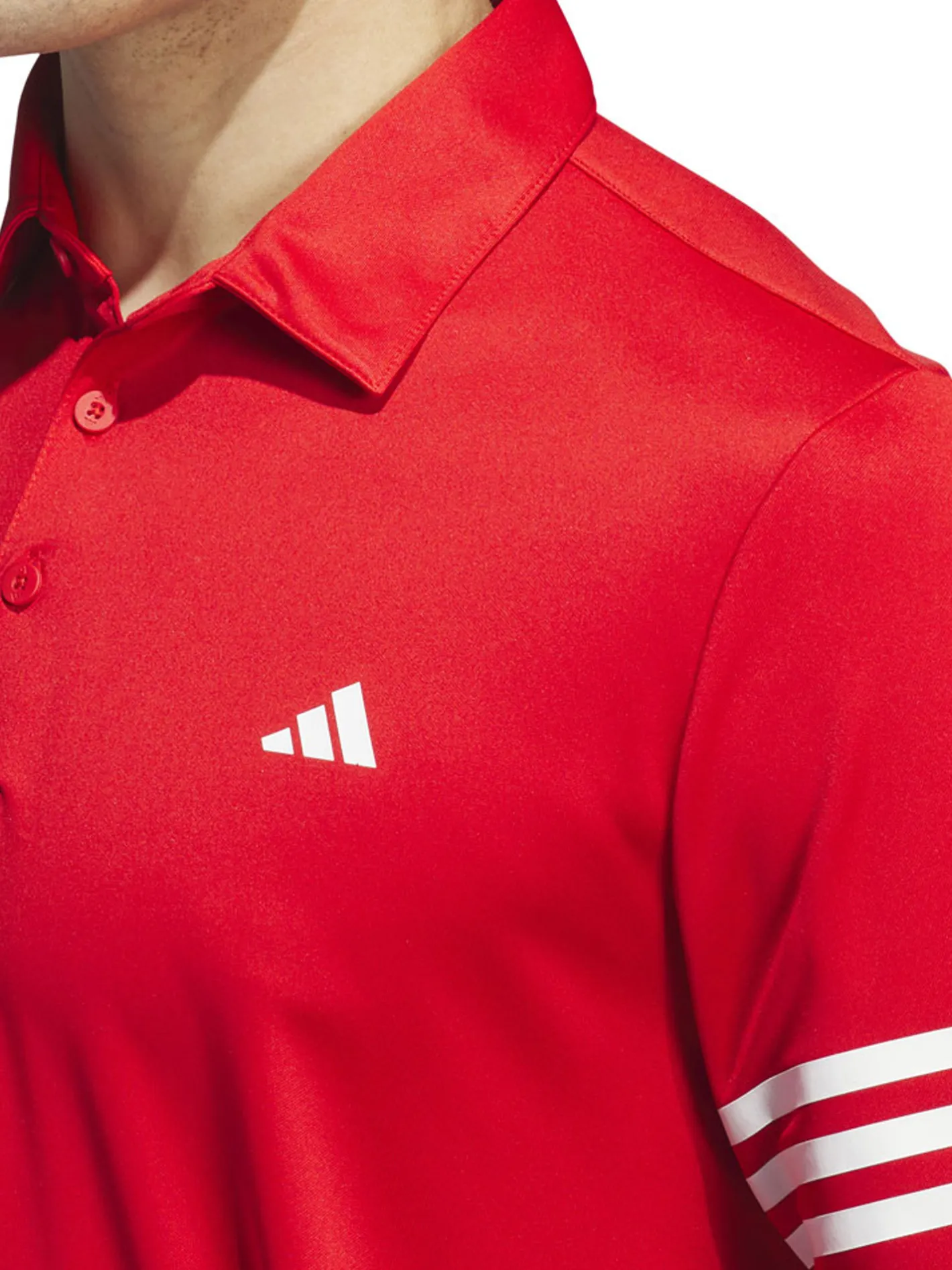 Adidas 3-Stripes Polo Shirt - Better Scarlet