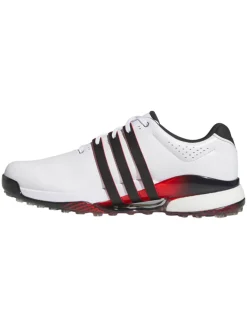 Adidas Tour360 25 Wide Spikeless Golf Shoes - Ftwr White/Core Black/Lucid Red