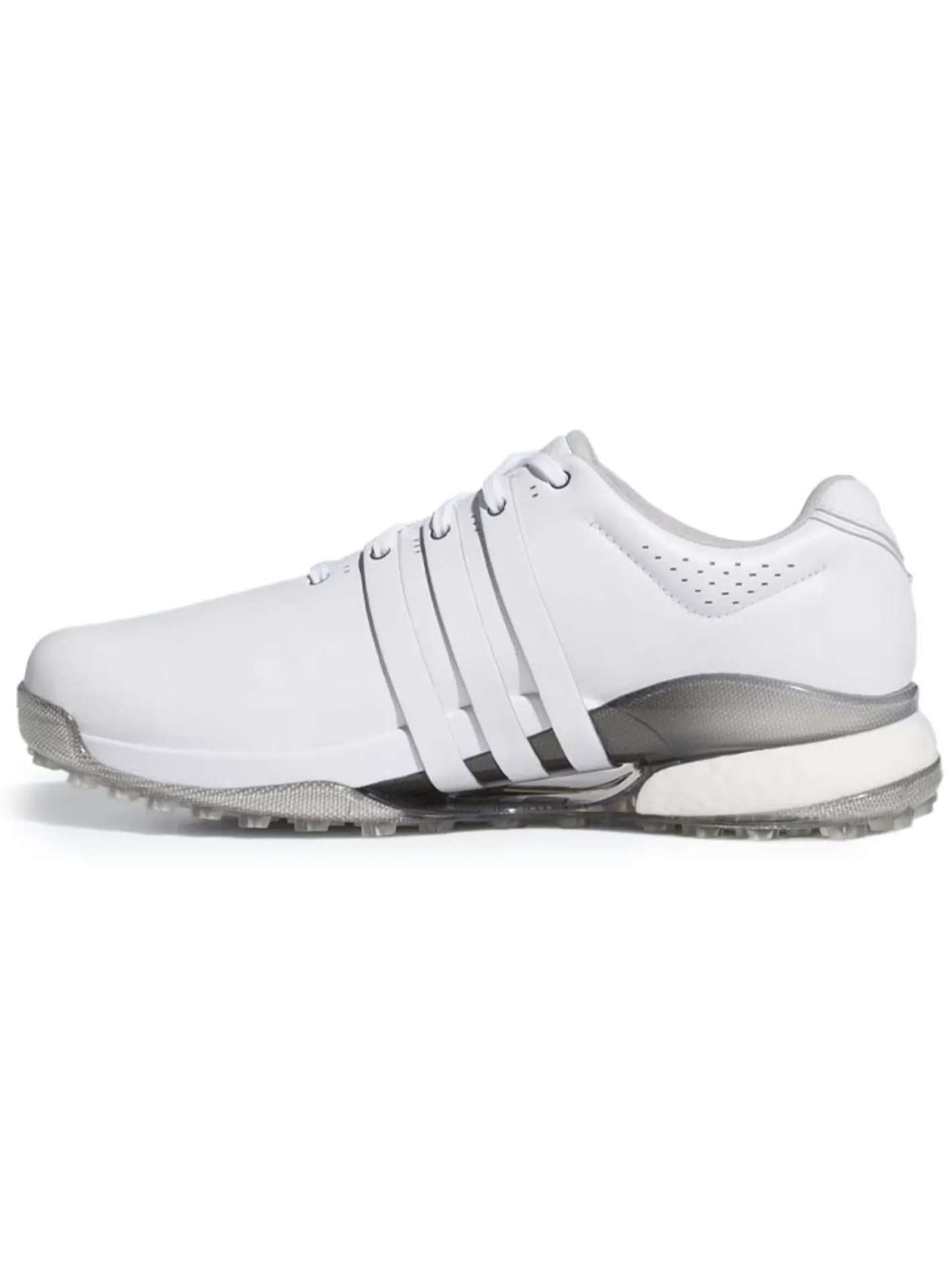 Adidas Tour360 25 Wide Spikeless Golf Shoes - Ftwr White/Ftwr White/Silver Met.