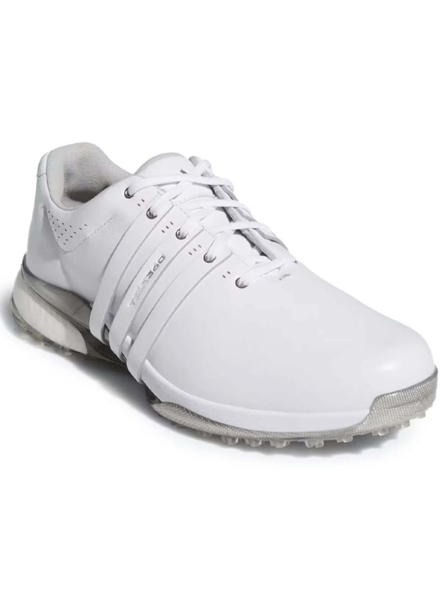 Adidas Tour360 25 Wide Spikeless Golf Shoes - Ftwr White/Ftwr White/Silver Met.