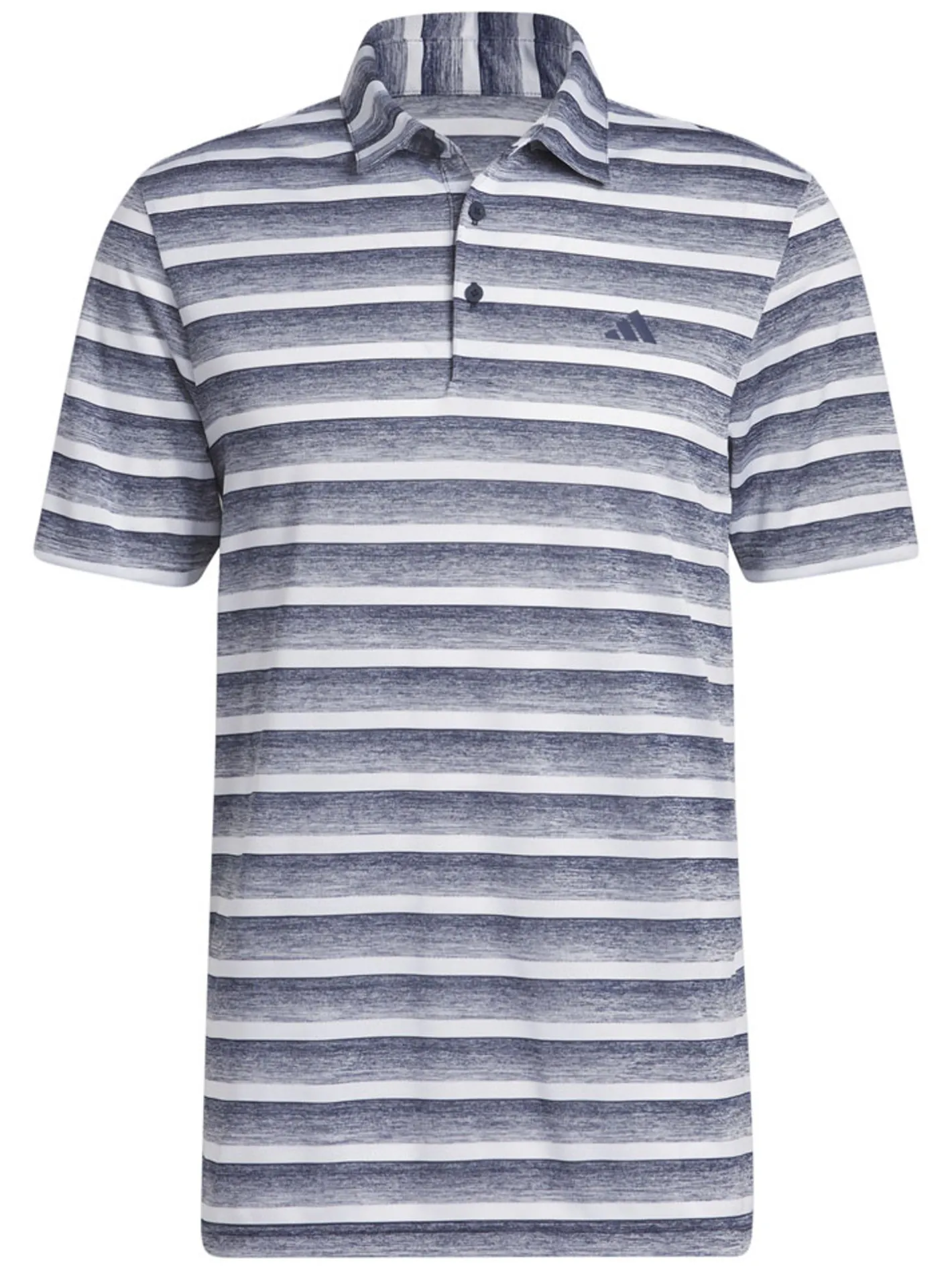 Adidas Two-Colour Striped Polo Shirt - Collegiate Navy/White