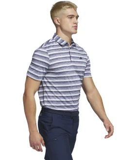 Adidas Two-Colour Striped Polo Shirt - Collegiate Navy/White