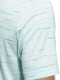 Adidas Ultimate365 Mesh Glimmer Print Polo Shirt - Semi Flash Aqua