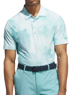 Adidas Ultimate365 Printed Cool Feeling Tour Polo Shirt - Mint Tone