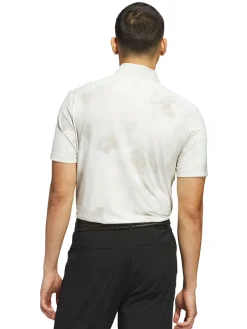 Adidas Ultimate365 Printed Cool Feeling Tour Polo Shirt - Putty Beige/White