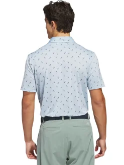 Adidas Ultimate365 Printed Mesh Polo Shirt - Wonder Blue/Collegiate Navy