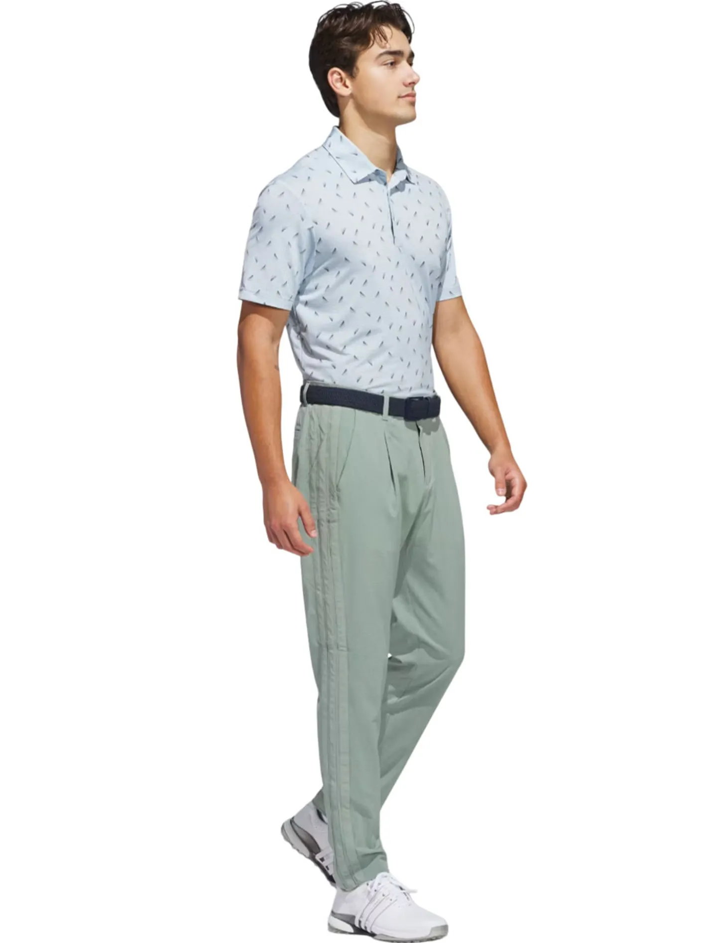 Adidas Ultimate365 Printed Mesh Polo Shirt - Wonder Blue/Collegiate Navy
