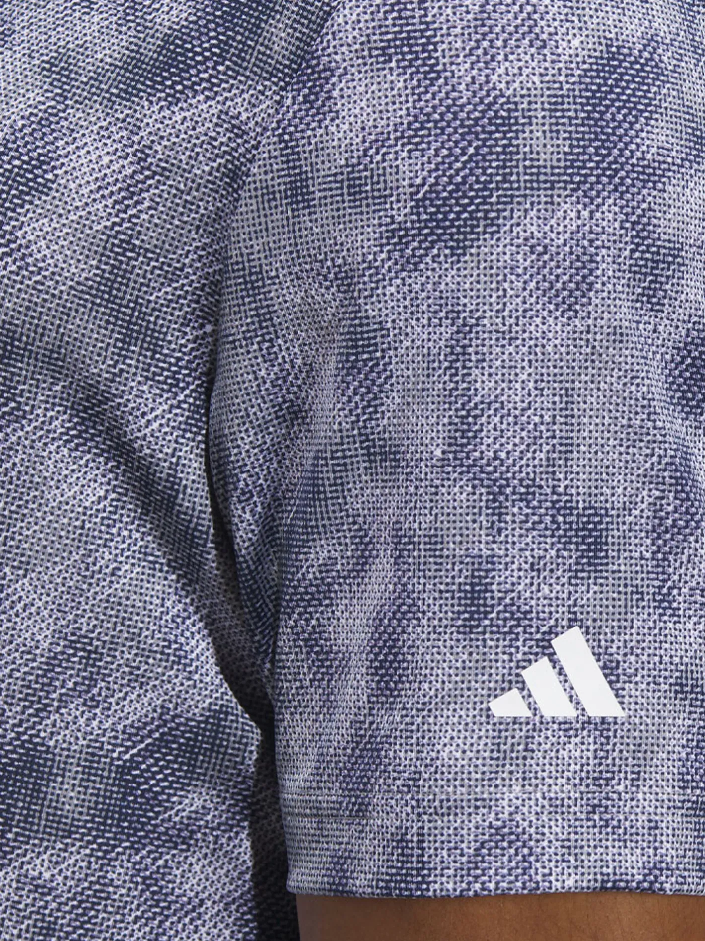 Adidas Ultimate365 Textured Print Polo Shirt - Collegiate Navy/White