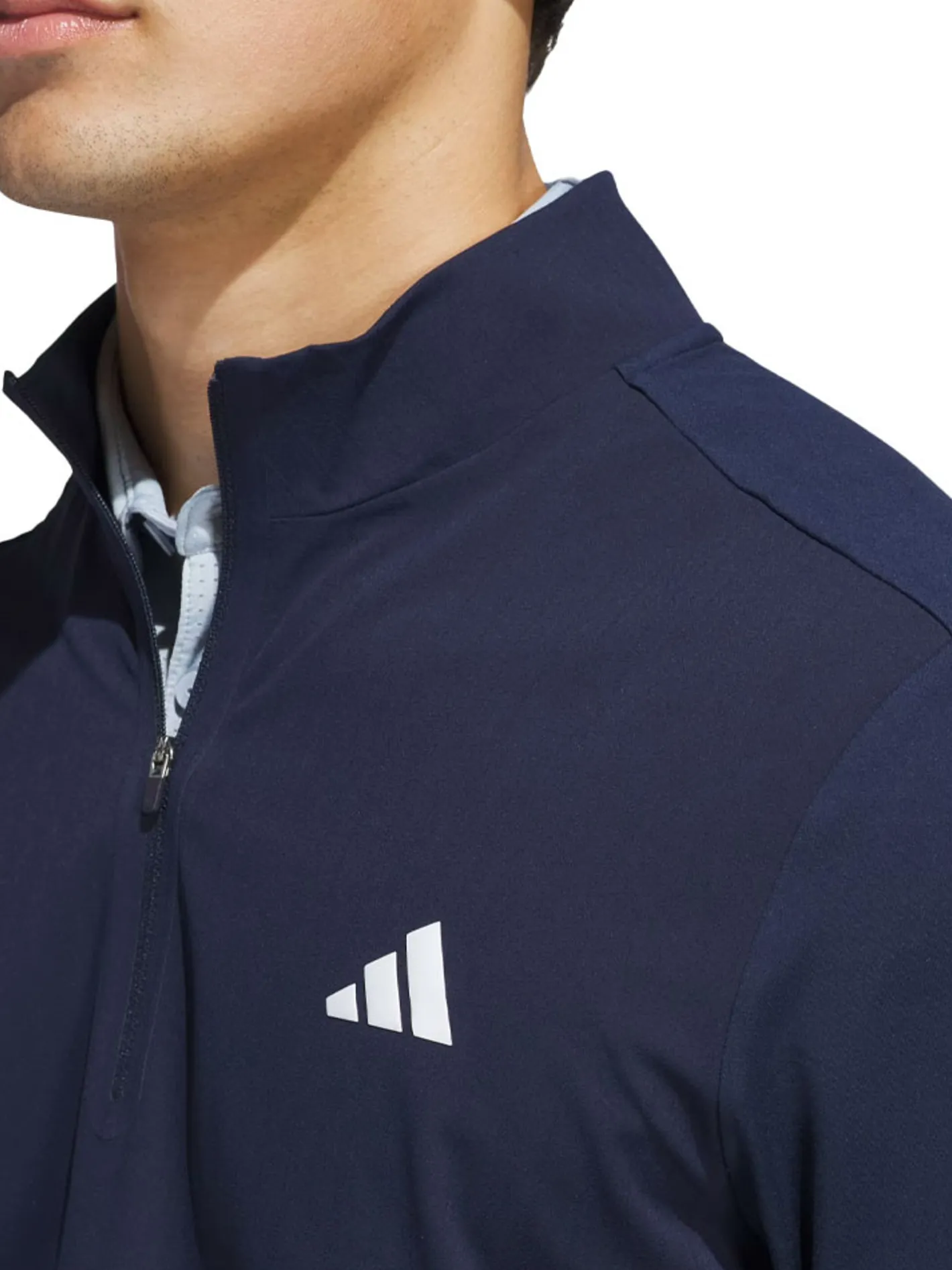 Adidas Ultimate365 Tour Twistknit Quarter Zip Pullover - Collegiate Navy