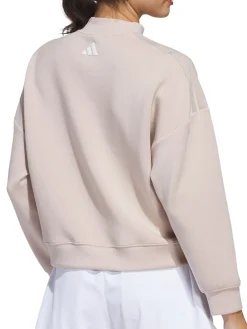 Women Adidas Womens Beyond Spacer Mock Layer Sweatshirt - Wonder Taupe