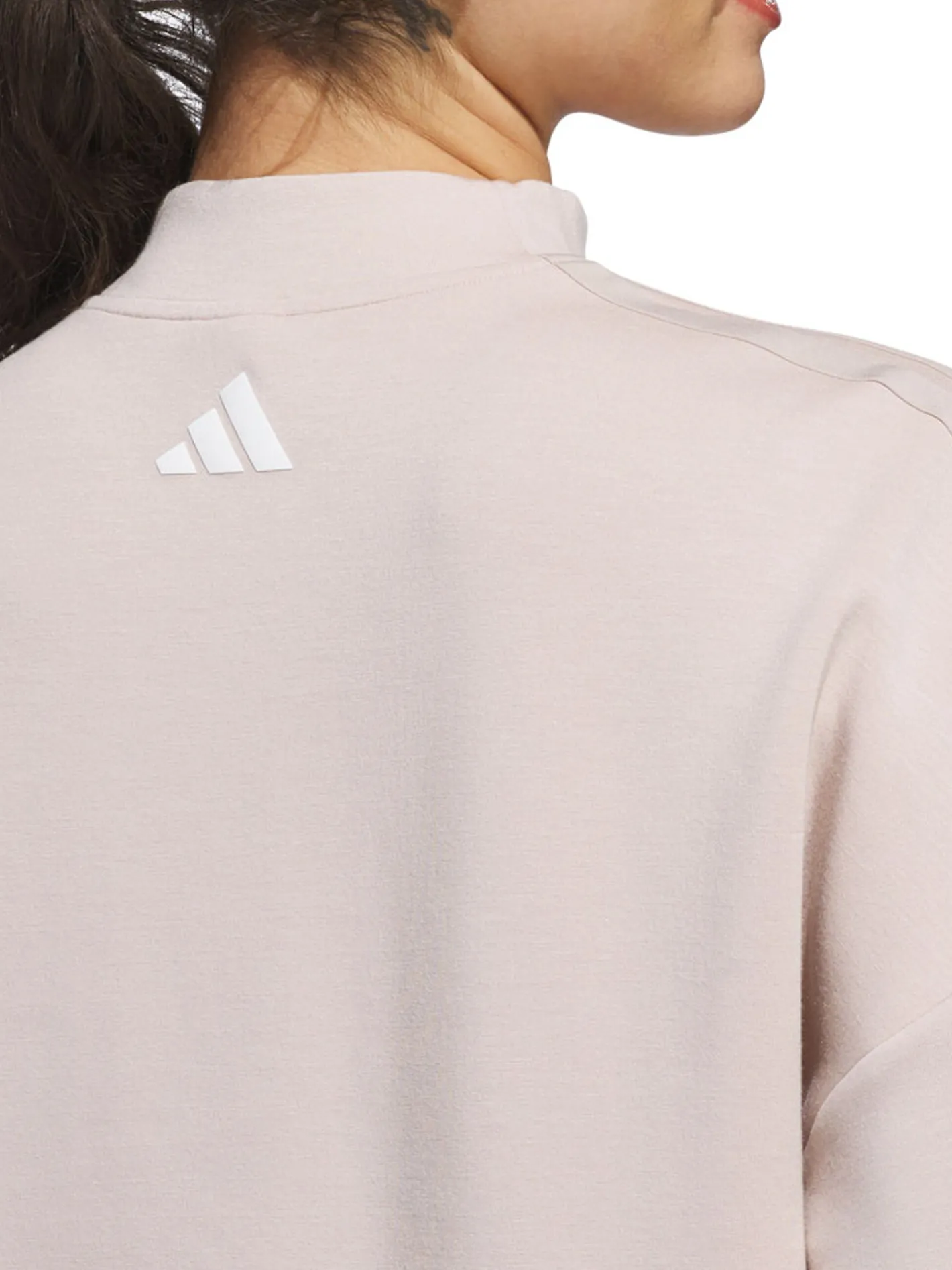 Women Adidas Womens Beyond Spacer Mock Layer Sweatshirt - Wonder Taupe