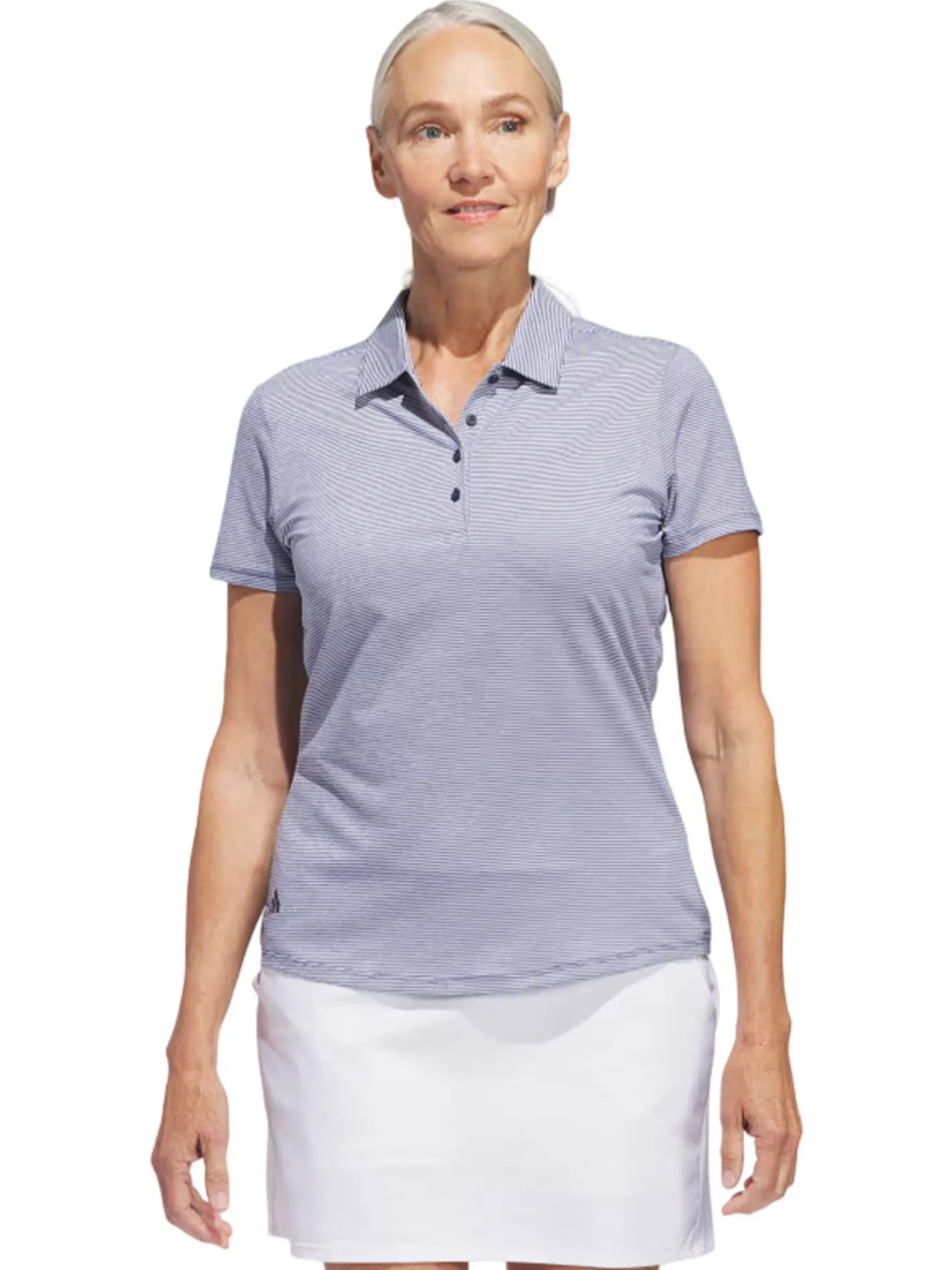 Women Adidas Womens Ottoman Short Sleeve Polo Shirt - Collegiate Navy
