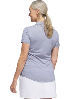 Women Adidas Womens Ottoman Short Sleeve Polo Shirt - Collegiate Navy