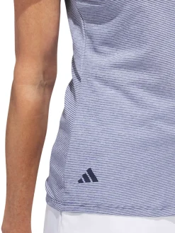 Women Adidas Womens Ottoman Short Sleeve Polo Shirt - Collegiate Navy