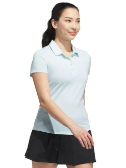 Women Adidas Womens Ottoman Short Sleeve Polo Shirt - Semi Flash Aqua