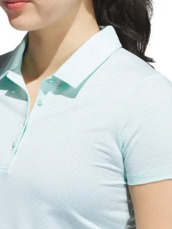 Women Adidas Womens Ottoman Short Sleeve Polo Shirt - Semi Flash Aqua