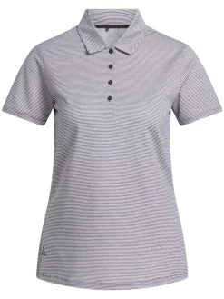 Women Adidas Womens Ottoman Short Sleeve Polo Shirt - Black