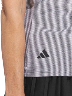 Women Adidas Womens Ottoman Short Sleeve Polo Shirt - Black