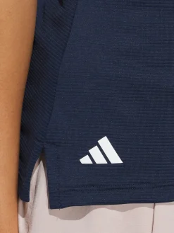 Women Adidas Womens Ottoman Sleeveless Polo Shirt - Collegiate Navy