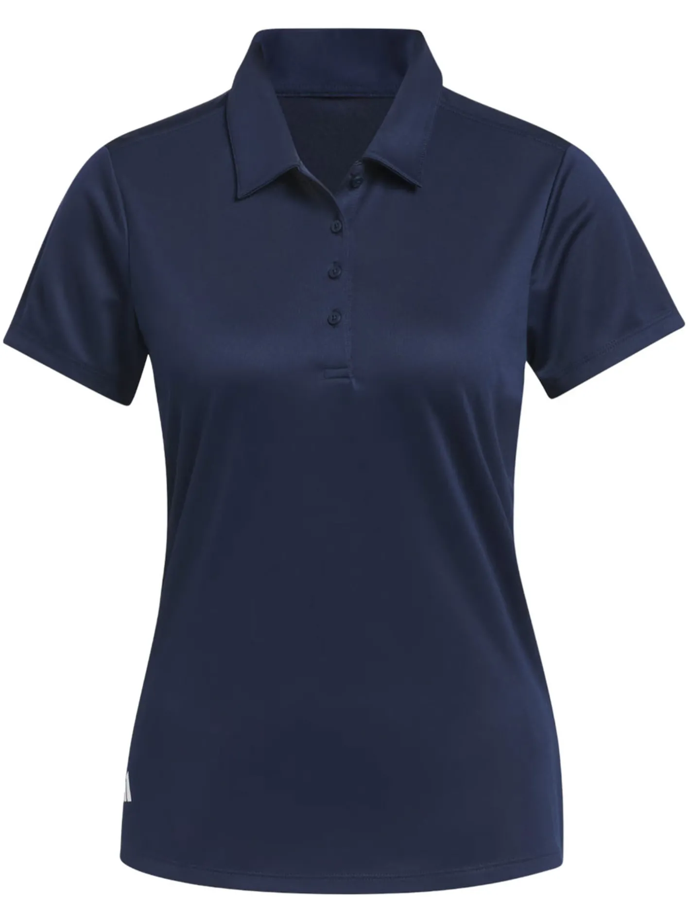 Women Adidas Womens Solid Performance Short Sleeve Polo Shirt - Collegiate Navy
