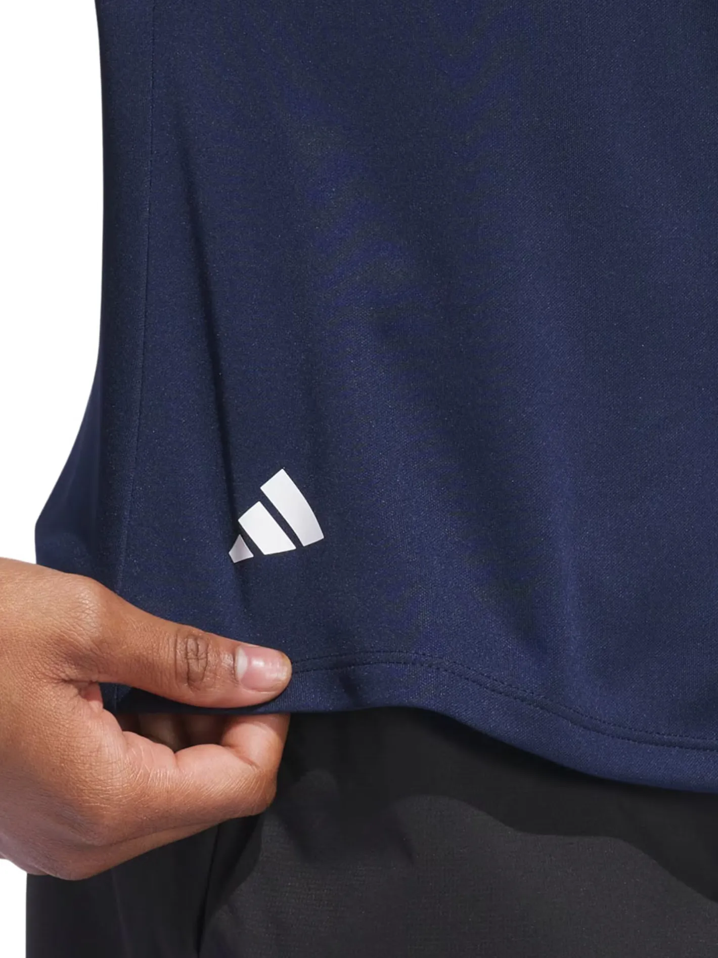 Women Adidas Womens Solid Performance Short Sleeve Polo Shirt - Collegiate Navy