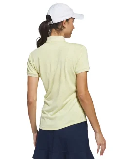 Women Adidas Womens Ultimate365 Diamond Jacquard Polo Shirt - Powder Yellow