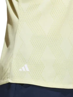 Women Adidas Womens Ultimate365 Diamond Jacquard Polo Shirt - Powder Yellow