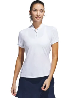 Women Adidas Womens Ultimate365 Diamond Jacquard Polo Shirt - White