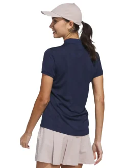 Women Adidas Womens Ultimate365 Diamond Jacquard Polo Shirt - Collegiate Navy