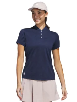 Women Adidas Womens Ultimate365 Diamond Jacquard Polo Shirt - Collegiate Navy