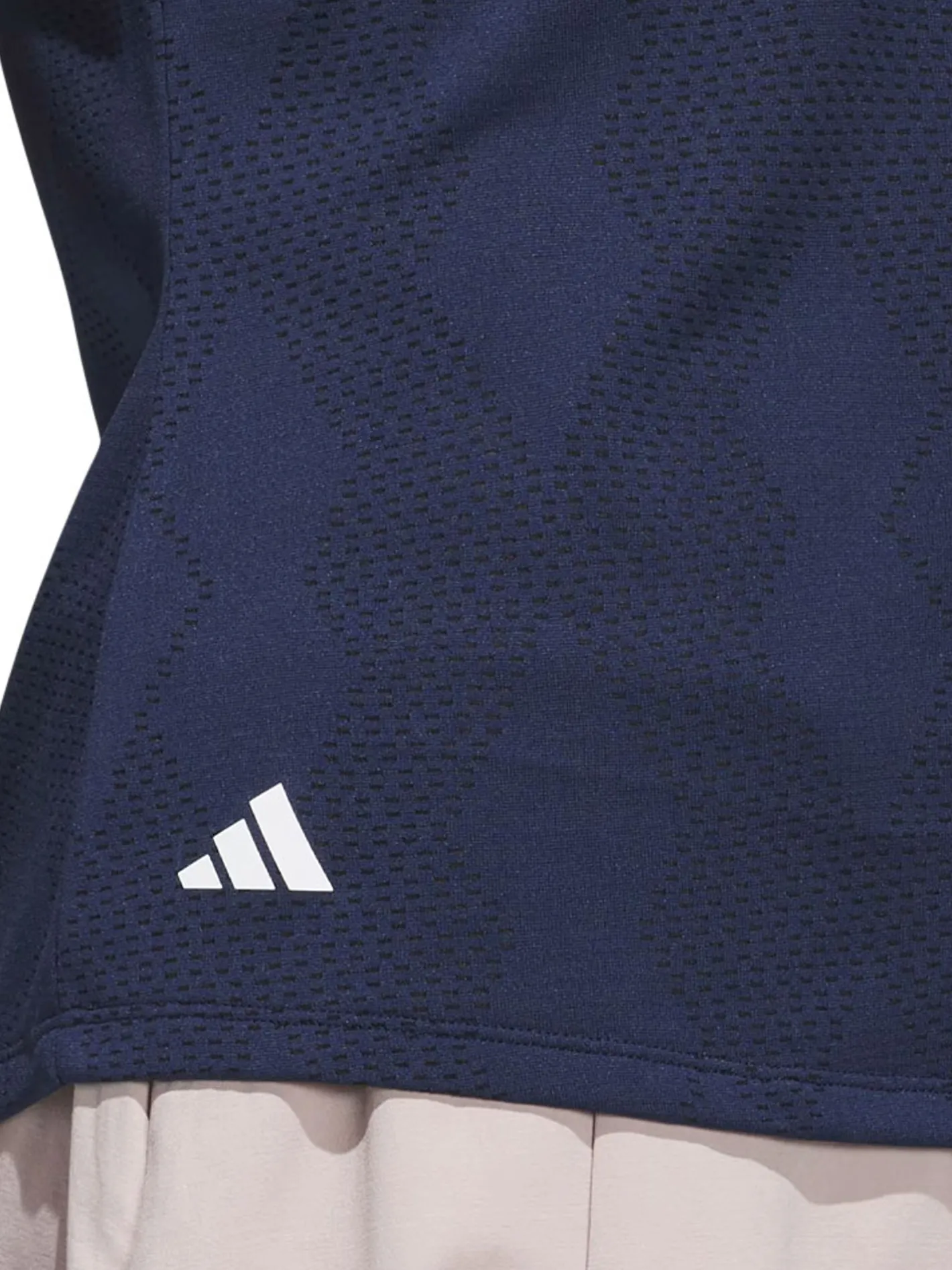 Women Adidas Womens Ultimate365 Diamond Jacquard Polo Shirt - Collegiate Navy