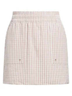 Women Adidas Womens Ultimate365 Gingham 15-Inch Skort - Wonder Taupe