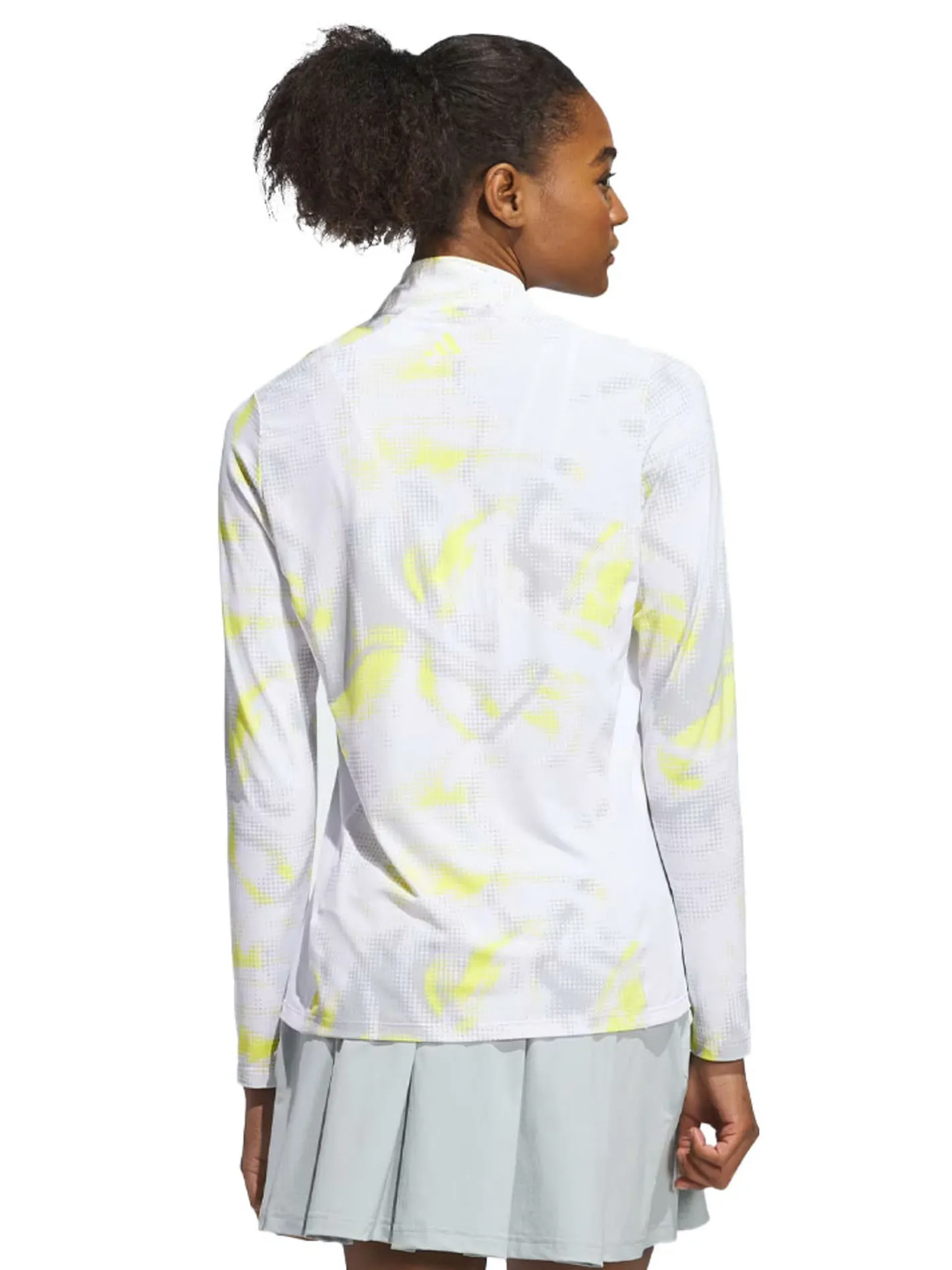 Women Adidas Womens Ultimate365 Printed Quarter-Zip Mock - White
